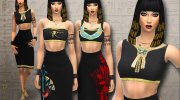 Egyptian Ispiration Dress для Sims 4 миниатюра 1