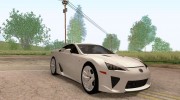Lexus LFA (US-Spec) 2011 for GTA San Andreas miniature 4