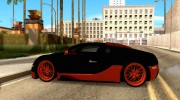 Bugatti Veyron Super Sport 2011 для GTA San Andreas миниатюра 2