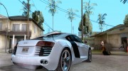 Audi R8 2007 для GTA San Andreas миниатюра 4