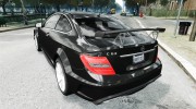 Mercedes Benz C63 AMG Black Series 2012 for GTA 4 miniature 3
