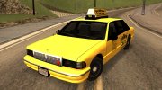 1992 Сhevrolet Yellow Cab Co Taxi Sa Style for GTA San Andreas miniature 1