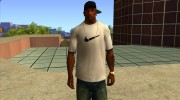 White Nike Shirt для GTA San Andreas миниатюра 1