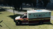 Ford F-350 Ambulance FDNY для GTA 4 миниатюра 2