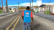 Футболка pepsi для GTA San Andreas миниатюра 5