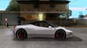 Ferrari 458 Italia custom para GTA San Andreas miniatura 5