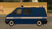 Volkswagen Transporter T4 Police (v.2) для GTA San Andreas миниатюра 4
