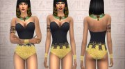 Egyptian Swimsuit Nefer para Sims 4 miniatura 3