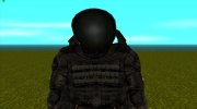 Член группировки Чёрный Ангел в научном комбинезоне из S.T.A.L.K.E.R para GTA San Andreas miniatura 1
