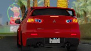 Mitsubishi Lancer X Evolution for GTA San Andreas miniature 5