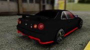 Nissan Skyline GT-R V-spec BNR34 Дрифт for GTA San Andreas miniature 2