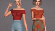 Harloe Bodysuit Set  Christopher067 para Sims 4 miniatura 3