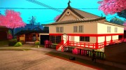 Japanese Castle CJ House and Beautiful Sakura Trees для GTA San Andreas миниатюра 1
