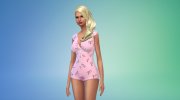 Sleepy Short Sleeve PJ Romper для Sims 4 миниатюра 3