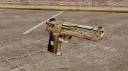 Gold Engraved Desert Eagle para GTA 4 miniatura 3