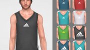 Adidas shirt for men para Sims 4 miniatura 3