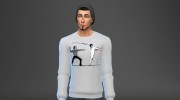 Сет мужских свитшотов para Sims 4 miniatura 3