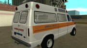 Ford Econoline E-250 1986 ambulance для GTA San Andreas миниатюра 3
