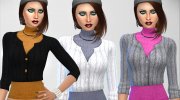 Pullover and Cardigan para Sims 4 miniatura 3