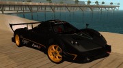 Pagani Zonda R 2009 para GTA San Andreas miniatura 4