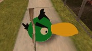 Green Bird from Angry Birds для GTA San Andreas миниатюра 2