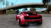 Lamborghini Gallardo LP570 Superleggera для GTA San Andreas миниатюра 3