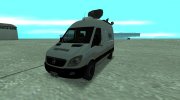 Mercedes Benz Sprinter Newsvan Lowpoly для GTA San Andreas миниатюра 1