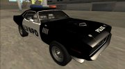 1971 Plymouth Hemi Cuda 426 Police LVPD для GTA San Andreas миниатюра 2
