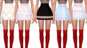 High Waisted Skater Skirts - Mesh Needed для Sims 4 миниатюра 1