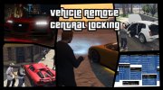 Vehicle Remote Central Locking 2.1.1 для GTA 5 миниатюра 1