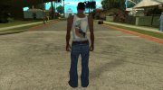 Белая майка. Я сплю на столе para GTA San Andreas miniatura 2