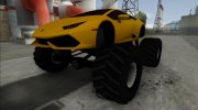 2014 Lamborghini Huracan Monster Truck для GTA San Andreas миниатюра 2