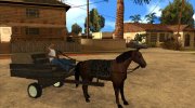 Бричка и лошадь for GTA San Andreas miniature 1