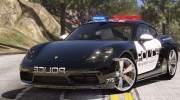 Porsche 718 Cayman S Hot Pursuit Police for GTA 5 miniature 14