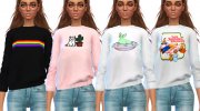 Snazzy Sweatshirts - Mesh Needed para Sims 4 miniatura 1