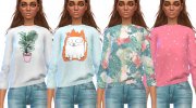 Snazzy Sweatshirts - Mesh Needed para Sims 4 miniatura 2