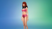 Нижнее бельё Implicite inspired pink set для Sims 4 миниатюра 4