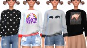 Super Cute Sweatshirts for Sims 4 miniature 4