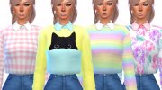 Adorable Collar Shirt - Mesh Needed for Sims 4 miniature 2