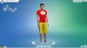 Футболка Флэш para Sims 4 miniatura 3
