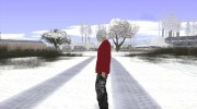 Skin GTA Online в маске и красной кофте para GTA San Andreas miniatura 4