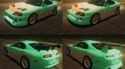 1998 Toyota Supra (JZA80) для GTA San Andreas миниатюра 8