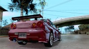Nissan Skyline GT-R R34 M-spec Nur для GTA San Andreas миниатюра 4