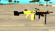 Gold M249 with Custom GTA 5 Icon for GTA San Andreas miniature 1