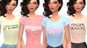 Band Tee-Shirts Pack Six for Sims 4 miniature 4