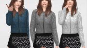 Leather Jacket for Women for Sims 4 miniature 3