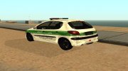 Peugeot 206 Iranian Police для GTA San Andreas миниатюра 3