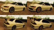 2007 Mitsubishi Lancer Evolution IX FQ-360 для GTA San Andreas миниатюра 8