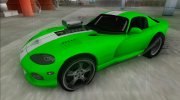 Dodge Viper GTS Drag для GTA San Andreas миниатюра 1