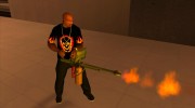 Черная футболка с огненным черепом for GTA San Andreas miniature 5